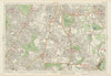 STREATHAM W Norwood Brixton Balham Tooting Dulwich Herne Hill. BACON 1934 map