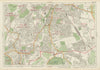 CATFORD Brockley Lee Lewisham East Dulwich Forest Hill Sydenham. BACON 1934 map
