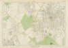 SUTTON Cheam Epsom Belmont Carshalton Ewell Banstead Downs. BACON 1934 old map