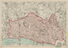 The CITY OF LONDON. The Square Mile. BACON 1919 old antique map plan chart