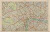 CENTRAL LONDON West End City Southwark Westminster Shoreditch. BACON  1919 map