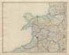 NORTH WALES & NW ENGLAND. Shropshire Merseyside Cheshire. SDUK 1874 old map