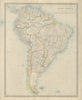 SOUTH AMERICA Brazil Chile Peru Bolivia W/ Litoral Patagonia. SDUK 1874 map