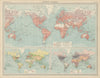 World Commerce trade occupations Transport ox yak dog camel horse TIMES 1922 map