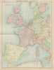 Western Europe - Communications. Railways shipping routes. THE TIMES 1922 map