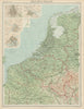Belgium & Holland. Benelux. Rotterdam Antwerp Brussels Amsterdam. TIMES 1922 map