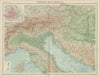 Northern Italy Austria Yugoslavia. Eastern Alps. Hungary. Vienna. TIMES 1922 map