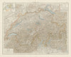 Switzerland & the Western (French, Swiss, Italian) Alps. THE TIMES 1900 map