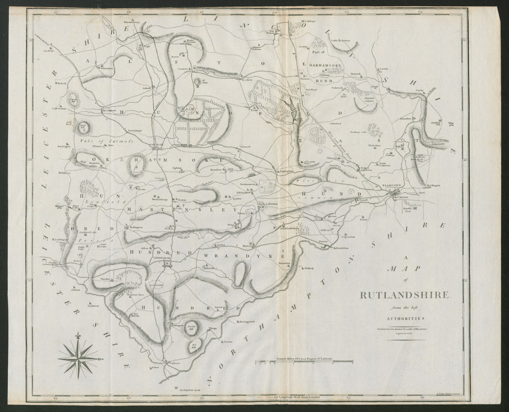 "A map of Rutlandshire from the best authorities". County map. CARY 1805