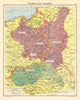 SECOND WORLD WAR division of Poland. Hungary expansion. Curzon line 1942 map