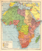 Pre-SECOND WORLD WAR AFRICA. European colonies & German mandates 1942 old map