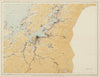 Norway Norge settlements. Trondheim Steinkjer. Trondelag 48x62cm 1950 old map