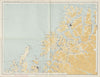 Norway Norge settlements. Tromsö Tromso Harstad. Troms. 48x62cm 1950 old map