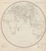 EASTERN HEMISPHERE Europe Africa.Mountains of Kong.Asia Australia SDUK 1844 map