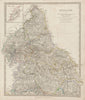 ENGLAND NORTH.Yorkshire Cumbs Lancs Durham Northumbs;Isle of Man SDUK 1844 map