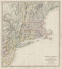 USA.New York Maine Massachusetts Connecticut New Jersey NH RI VT SDUK 1844 map