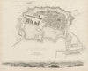 TOULON antique town city map plan.Ancient Telo Martius.Panorama view SDUK 1844