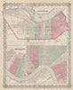 Louisville, Kentucky & New Orleans, Louisiana antique city plans COLTON 1863 map