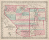 Colton's Territories of New Mexico, Arizona, Colorado, Nevada and Utah 1863 map