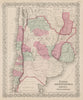 Colton's Argentine Republic, Chili, Uruguay & Paraguay. Argentina Chile 1863 map