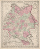 European Russia. Decorative antique map. COLTON 1863 old chart