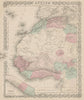 North west Africa. Liberia inset. Sahara Senegambia Guinea. COLTON 1863 map