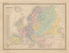 Europe en 1100. Europe in 1100. MALTE-BRUN c1871 old antique map plan chart