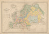 Carte Géologique de L'Europe. Geological map of Europe. MALTE-BRUN c1871