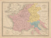 Empire Français de 1812 à 1815. French Napoleonic Empire. MALTE-BRUN c1871 map