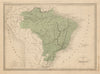 Carte de Brésil. Brazil including occupied Paraguay. MALTE-BRUN c1871 old map