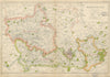 BERKSHIRE. Showing Parliamentary divisions, parks & boroughs. BACON 1934 map