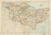 KENT. Showing Parliamentary divisions, parks & boroughs. BACON 1934 old map
