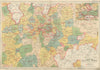 LONDON ELECTRICITY SUPPLY areas & Cos. Metropolitan. Corporation. BACON 1934 map