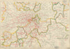 LONDON GAS SUPPLY areas + Tube/UNDERGROUND & electrified railways.BACON 1934 map