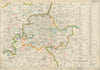 LONDON SPORTS GROUNDS. Football Cricket Rugby Tennis. Vintage map. BACON 1934