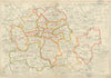 LONDON POLICE COURTS with divisions & court locations. BACON 1934 old map