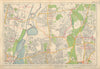 NE LONDON Chingford Walthamstow Edmonton Woodford Tottenham. BACON 1934 map