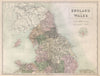England & Wales North Sheet. Yorkshire Lancashire. BARTHOLOMEW 1882 old map