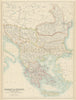 Balkans. Eastern Roumelia. Roumania Servia Bulgaria Greece. BARTHOLOMEW 1898 map