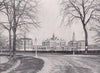 Dulwich College - General View of the Buildings. London 1896 old antique print