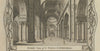 View of the inside of St Paul's Cathedral, London. THORNTON 1784 old print