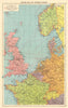 WORLD WAR 2. German occupied Northern Europe. France Denmark Norway 1943 map