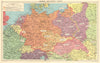 NAZI GERMANY Growth of the Third Reich. Occupied Poland Sudetenland &c 1943 map