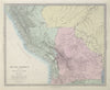 BOLIVIA & PERU with a part of Brazil. Bolivia Litoral / sea coast. SDUK 1857 map