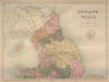 England & Wales North Sheet. Yorkshire Lancashire. BARTHOLOMEW 1870 old map