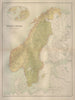 Sweden & Norway. Scandinavia. Railways. BARTHOLOMEW 1870 old antique map chart