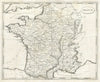 France by Arrowsmith & Lewis 1812 old antique vintage map plan chart
