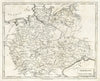 Germany North of the Mayn by Arrowsmith & Lewis 1812 old antique map chart