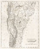 Vermont state map by Arrowsmith & Lewis 1812 old antique plan chart