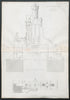 19C ENGINEERING DRAWING Patent steam hammer. Nasmyth Gaskell, Patricroft 1847